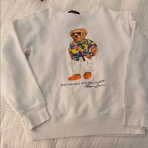 Children’s Ralph Lauren Cream Sweatshirt with Tropical Polo Bear - unisex